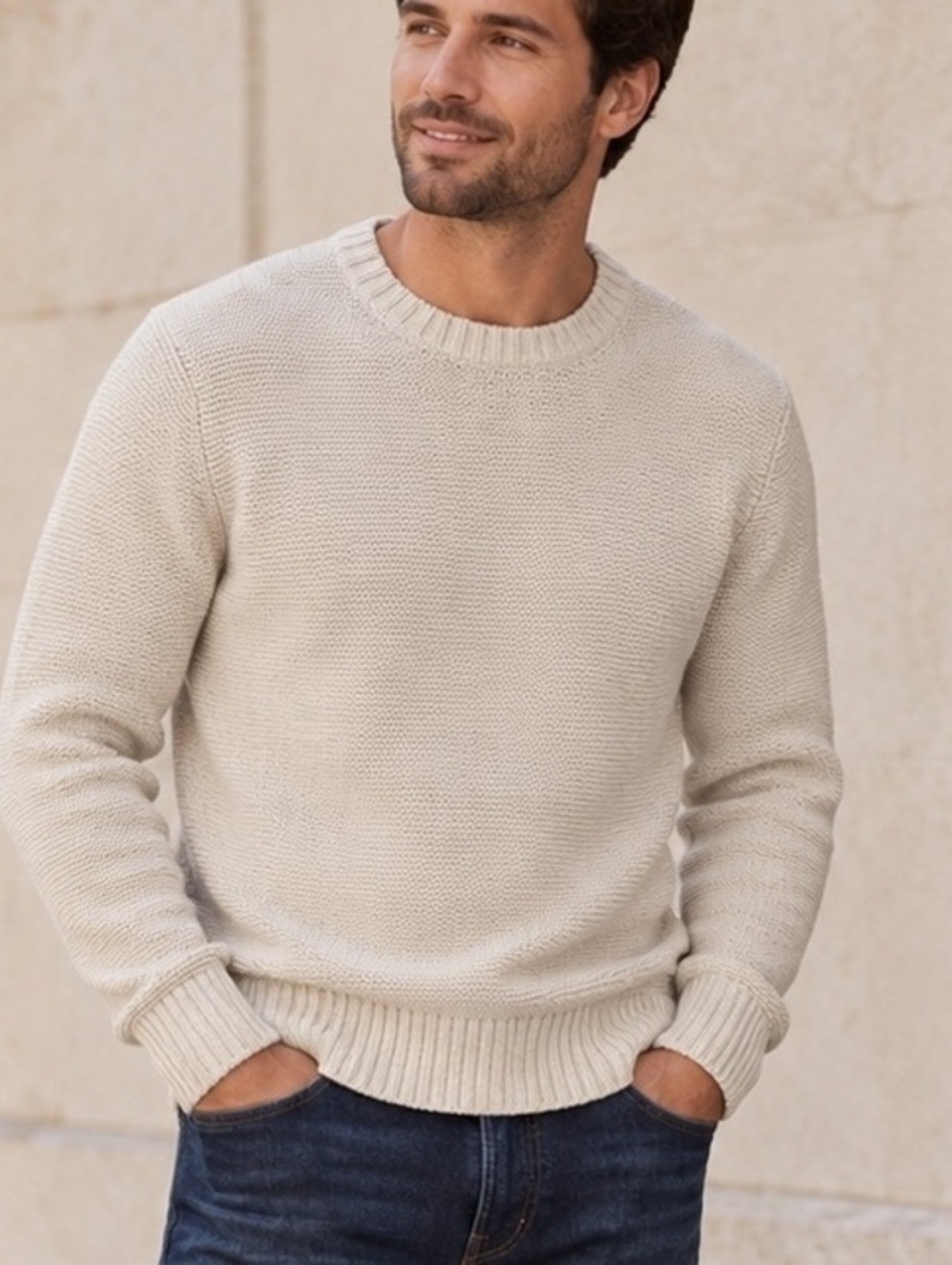 J.Crew 100% Organic Cotton Textured Crewneck Sweater Size S